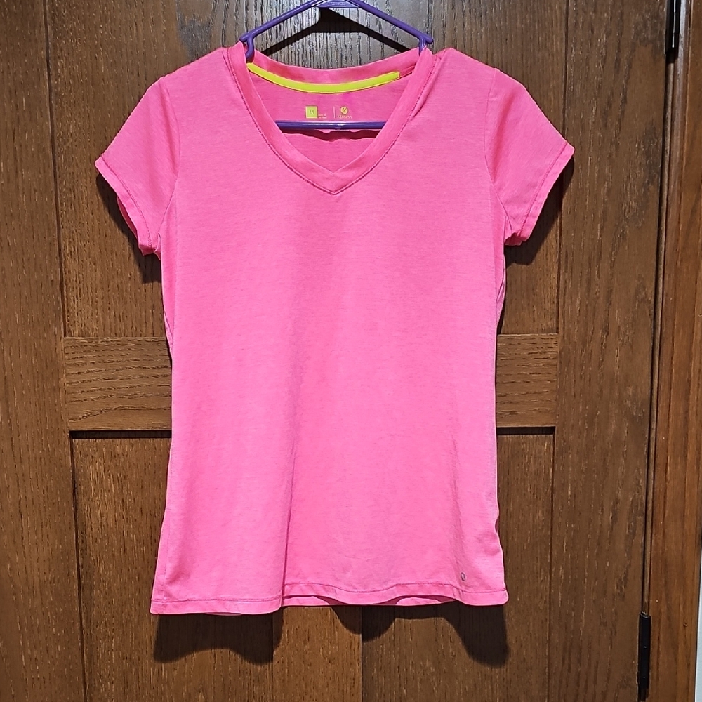Xersion Bright Pink V-Neck Tee